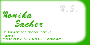 monika sacher business card